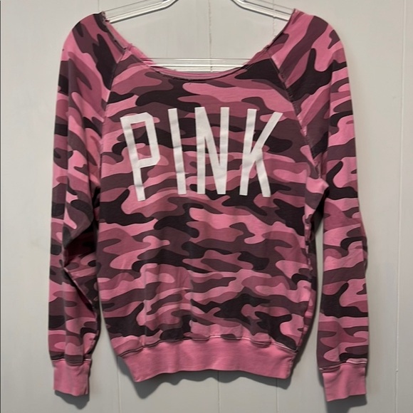 PINK Victoria's Secret Pink Camo Top - Picture 1 of 5